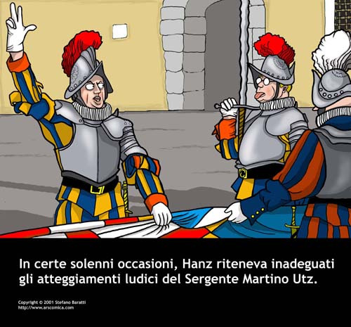 Cartoon: Le Guardie Svizzere (medium) by perugino tagged vatican,rome,swiss,guards