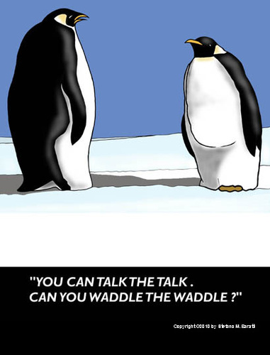 Cartoon: Penguin confrontation (medium) by perugino tagged penguins,animals