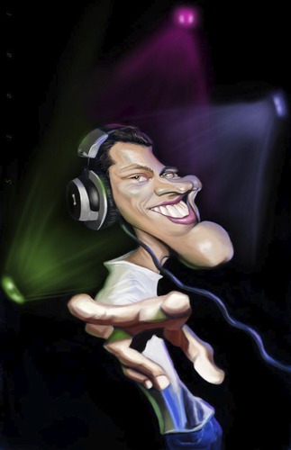 Cartoon: DJ Tiesto (medium) by doodleart tagged dj,musician,celebrity