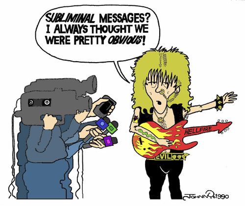 Cartoon: Subliminal Messages (medium) by JohnnyCartoons tagged roll,rock