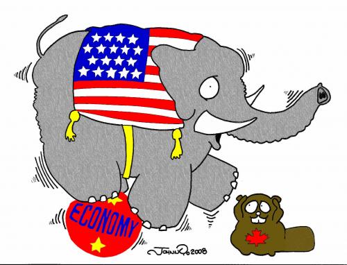 Cartoon: Unstable Economy (medium) by JohnnyCartoons tagged cartoon