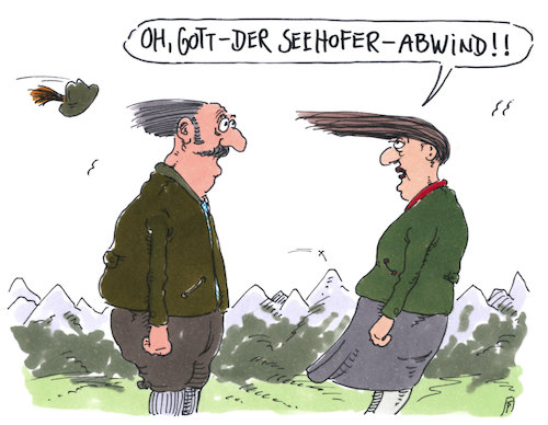 Cartoon: abwind (medium) by Andreas Prüstel tagged bundestagswahl,bayern,csu,wahlergebnis,seehofer,cartoon,karikatur,andreas,pruestel,bundestagswahl,bayern,csu,wahlergebnis,seehofer,cartoon,karikatur,andreas,pruestel