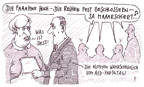 Cartoon: afd-parteitag (medium) by Andreas Prüstel tagged afd,rechtsruck,basis,parteitag,deutschnational,rechtsradikal,horst,wessel,lied,sa,cartoon,karikatur,andreas,pruestel,afd,rechtsruck,basis,parteitag,deutschnational,rechtsradikal,horst,wessel,lied,sa,cartoon,karikatur,andreas,pruestel