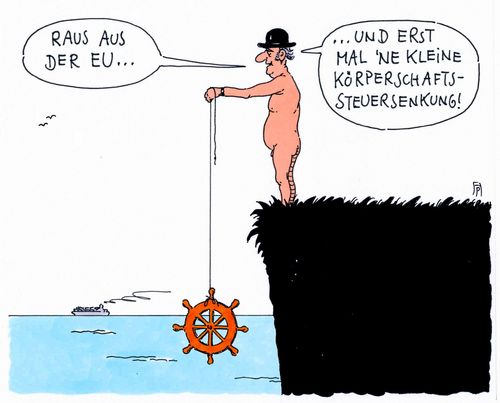 Cartoon: after brexit (medium) by Andreas Prüstel tagged brexit,großbritannien,steuersenkungen,unternehmenssteuer,körperschaftssteuersenkung,cartoon,karikatur,andreas,pruestel,brexit,großbritannien,steuersenkungen,unternehmenssteuer,körperschaftssteuersenkung,cartoon,karikatur,andreas,pruestel