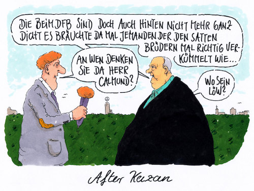 Cartoon: after kazan (medium) by Andreas Prüstel tagged fußballweltmeisterschaft,nationalmannschaft,vorrundenaus,dfb,reiner,calmund,jogi,löw,cartoon,karikatur,andreas,pruestel,fußballweltmeisterschaft,nationalmannschaft,vorrundenaus,dfb,reiner,calmund,jogi,löw,cartoon,karikatur,andreas,pruestel