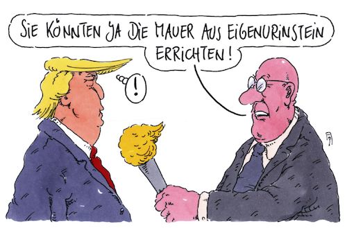 Cartoon: alternative (medium) by Andreas Prüstel tagged usa,trump,grenzmauer,mexiko,urinstein,cartoon,karikatur,andreas,pruestel,usa,trump,grenzmauer,mexiko,urinstein,cartoon,karikatur,andreas,pruestel