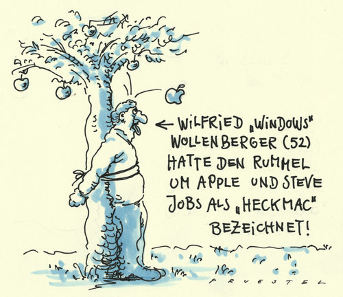 Cartoon: apple (medium) by Andreas Prüstel tagged computer,apple,mac,windows,stevejobs,computer,apple,mac,windows,steve jobs,steve,jobs