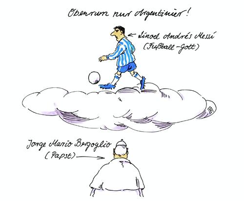 Cartoon: argentinier (medium) by Andreas Prüstel tagged papst,franziskus,jorge,mario,bergoglio,lionel,andreas,messi,fußballgott,argentinien,cartoon,karikatur,papst,franziskus,jorge,mario,bergoglio,lionel,andreas,messi,fußballgott,argentinien,cartoon,karikatur