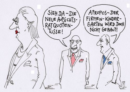 Cartoon: aufsichtsratquote (medium) by Andreas Prüstel tagged frauenquote,daxunternehmen,aufsichtsräte,firmenkindergarten,cartoon,karikatur,andreas,pruestel,frauenquote,daxunternehmen,aufsichtsräte,firmenkindergarten,cartoon,karikatur,andreas,pruestel