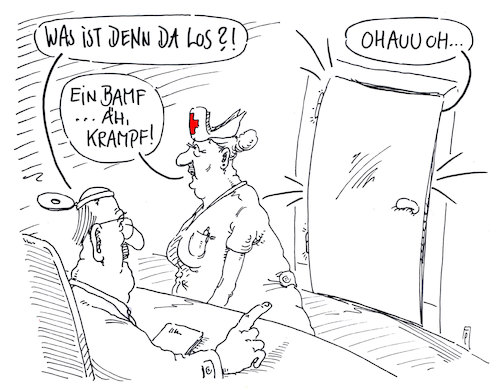 Cartoon: bamfig (medium) by Andreas Prüstel tagged bamf,bamfaffäre,krampf,cartoon,karikatur,andreas,pruestel,bamf,bamfaffäre,krampf,cartoon,karikatur,andreas,pruestel