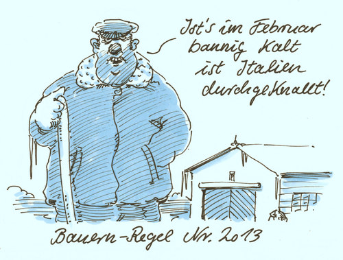 Cartoon: bauernregel (medium) by Andreas Prüstel tagged bauernregel,italien,wahlen,cartoon,karikatur,bauernregel,italien,wahlen,cartoon,karikatur