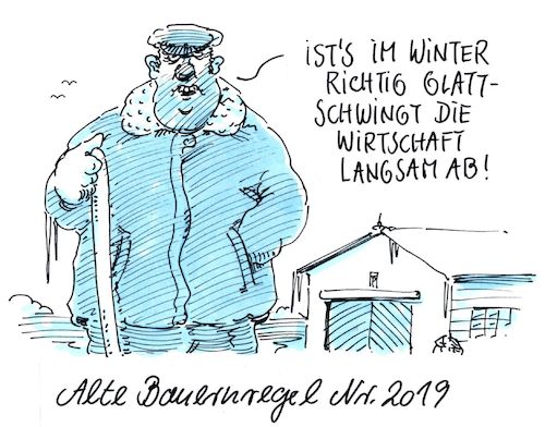 Cartoon: bauernregel (medium) by Andreas Prüstel tagged winter,glätte,bauernregel,wirtschaftsabschwung,cartoon,karikatur,andreas,pruestel,winter,glätte,bauernregel,wirtschaftsabschwung,cartoon,karikatur,andreas,pruestel