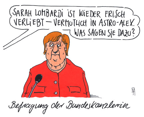 Cartoon: befragung (medium) by Andreas Prüstel tagged bundestag,befragung,bundeskanzlerin,sarah,lombardi,astroalex,cartoon,karikatur,andreas,pruestel,bundestag,befragung,bundeskanzlerin,sarah,lombardi,astroalex,cartoon,karikatur,andreas,pruestel