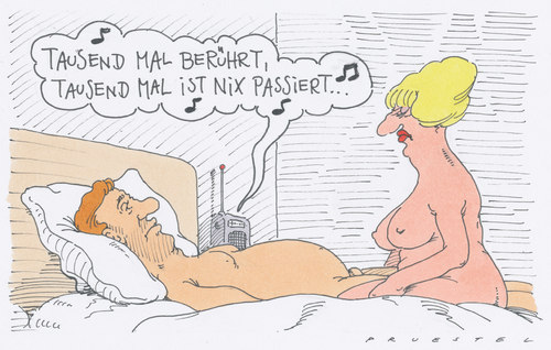 Cartoon: begleitmusik (medium) by Andreas Prüstel tagged potenz,radio,klauslage,song,potenz,radio,klauslage,song