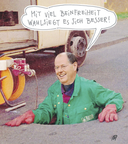 Cartoon: beinfreiheit aktuell (medium) by Andreas Prüstel tagged peer,steinbrück,kanzlerkandidat,spd,bundestagswahl,beinfreiheit,collage,cartoon,peer,steinbrück,kanzlerkandidat,spd,bundestagswahl,beinfreiheit,collage,cartoon