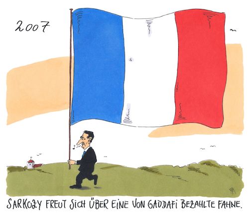 Cartoon: beschenkt? (medium) by Andreas Prüstel tagged frankreich,expräsident,sarkozy,wahlkampf,wahlkampfgelder,libyen,gaddafi,ermittlungsverfahren,cartoon,karikatur,andreas,pruestel,frankreich,expräsident,sarkozy,wahlkampf,wahlkampfgelder,libyen,gaddafi,ermittlungsverfahren,cartoon,karikatur,andreas,pruestel