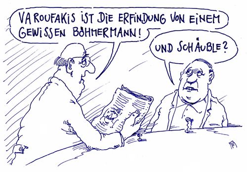 Cartoon: böhmermann varoufakis (medium) by Andreas Prüstel tagged griechenland,finanzminister,varoufakis,stinkefinger,video,jan,böhmermann,tv,satire,schäuble,erfindung,cartoon,karikatur,andreas,pruestel,griechenland,finanzminister,varoufakis,stinkefinger,video,jan,böhmermann,tv,satire,schäuble,erfindung,cartoon,karikatur,andreas,pruestel