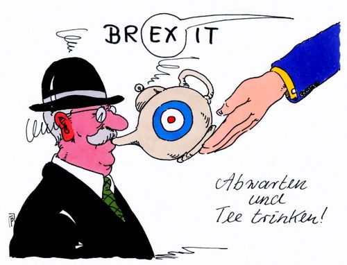 Cartoon: brexit (medium) by Andreas Prüstel tagged brexit,großbritannien,referendum,eu,tee,trinken,cartoon,karikatur,andreas,pruestel,brexit,großbritannien,referendum,eu,tee,trinken,cartoon,karikatur,andreas,pruestel