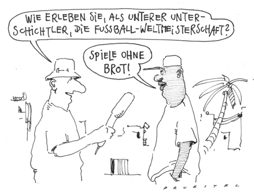 Cartoon: brot und spiele (medium) by Andreas Prüstel tagged fußballweltmeisterschaft,armut,afrika,fußballweltmeisterschaft,armut,afrika,fußball,wm,weltmeisterschaft,fifa,arm