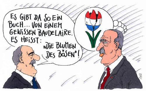 Cartoon: buchtipp (medium) by Andreas Prüstel tagged türkei,niederlande,wahlkampfauftritte,minister,erdogan,präsidialsystem,nazivergleiche,baudelaire,tulpen,cartoon,karikatur,andreas,pruestel,türkei,niederlande,wahlkampfauftritte,minister,erdogan,präsidialsystem,nazivergleiche,baudelaire,tulpen,cartoon,karikatur,andreas,pruestel