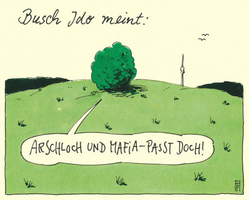 Cartoon: bushido (medium) by Andreas Prüstel tagged arschloch,bushido,prüstel,andreas,karikatur,cartoon,mafia,bushido,arschloch,mafia,cartoon,karikatur,andreas,prüstel