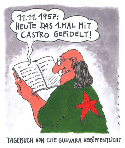 Cartoon: che intim (medium) by Andreas Prüstel tagged che,guevara,fidel,castro,cuba,revolution,tagebuch,che guevara,fidel castro,cuba,revolution,tagebuch,che,guevara,fidel,castro