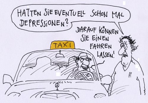 Cartoon: depri (medium) by Andreas Prüstel tagged depressionen,flugzeugabsturz,copilot,germanwings,taxi,fahrgast,passagier,kunde,cartoon,karikatur,andreas,pruestel,depressionen,flugzeugabsturz,copilot,germanwings,taxi,fahrgast,passagier,kunde,cartoon,karikatur,andreas,pruestel