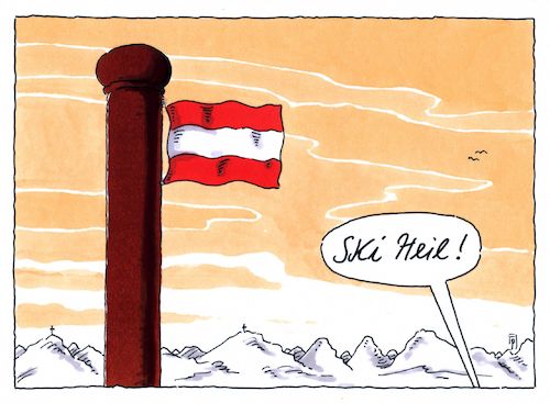 Cartoon: die fahne hoch (medium) by Andreas Prüstel tagged österreich,neue,regierung,rechtsruck,övp,fpö,rechtspopulismus,cartoon,karikatur,andreas,pruestel,österreich,neue,regierung,rechtsruck,övp,fpö,rechtspopulismus,cartoon,karikatur,andreas,pruestel