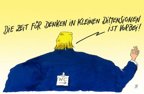 Cartoon: dimensionen (medium) by Andreas Prüstel tagged usa,trump,denken,dimensionen,cartoon,karikatur,andreas,pruestel,usa,trump,denken,dimensionen,cartoon,karikatur,andreas,pruestel