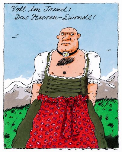 Cartoon: dirndl (medium) by Andreas Prüstel tagged bayern,tradition,dirndl,nationalismus,neonazismus,brushaar,hitler,herrendirndl,cartoon,karikatur,andreas,pruestel,bayern,tradition,dirndl,nationalismus,neonazismus,brushaar,hitler,herrendirndl,cartoon,karikatur,andreas,pruestel