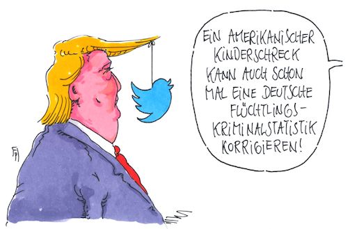 Cartoon: dödel-donald (medium) by Andreas Prüstel tagged usa,trump,migrantenkinder,deutsche,kriminalstatistik,flüchtlinge,twitter,austritt,un,menschenrechtsrat,kinderschreck,cartoon,karikatur,andreas,pruestel,usa,trump,migrantenkinder,deutsche,kriminalstatistik,flüchtlinge,twitter,austritt,un,menschenrechtsrat,kinderschreck,cartoon,karikatur,andreas,pruestel