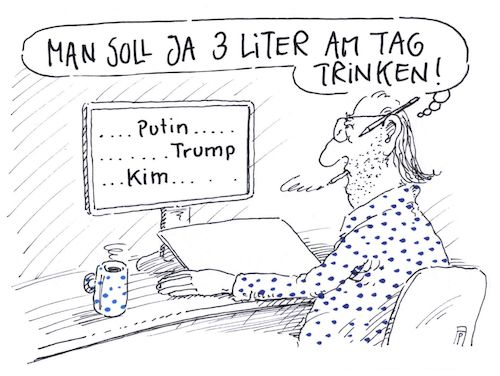 Cartoon: drei liter (medium) by Andreas Prüstel tagged news,nachrichten,überdruß,tageskarikatur,karikaturist,cartoon,karikatur,andreas,pruestel,news,nachrichten,überdruß,tageskarikatur,karikaturist,cartoon,karikatur,andreas,pruestel