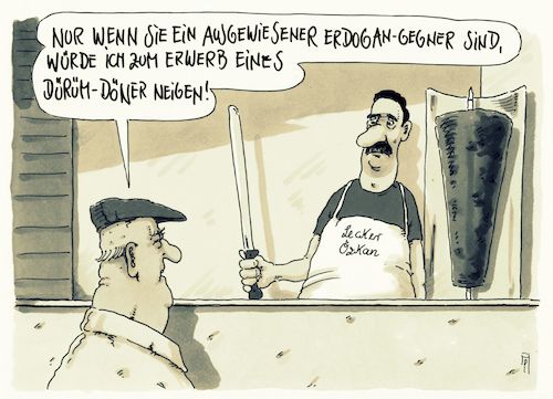 Cartoon: dürüm-döner (medium) by Andreas Prüstel tagged deutschland,türkei,beziehungen,diplomatie,verhaftungen,wirtschaft,tourismus,deutschtürken,döner,cartoon,karikatur,andreas,pruestel,deutschland,türkei,beziehungen,diplomatie,verhaftungen,wirtschaft,tourismus,deutschtürken,döner,cartoon,karikatur,andreas,pruestel