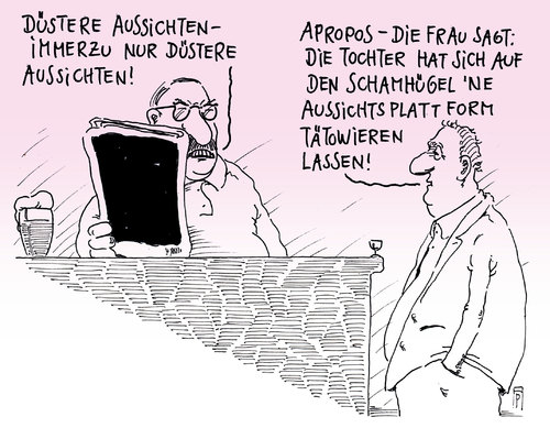 Cartoon: düster (medium) by Andreas Prüstel tagged aussichten,presse,tätowierung,aussichtsplattform,kneipe,cartoon,karikatur,andreas,pruestel,aussichten,presse,tätowierung,aussichtsplattform,kneipe,cartoon,karikatur,andreas,pruestel