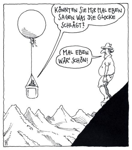 Cartoon: eben (medium) by Andreas Prüstel tagged gebirge,ebene,eben,uhrzeit,glocke,ballonfahrt,luftballon,cartoon,karikatur,andreas,pruestel,gebirge,ebene,eben,uhrzeit,glocke,ballonfahrt,luftballon,cartoon,karikatur,andreas,pruestel