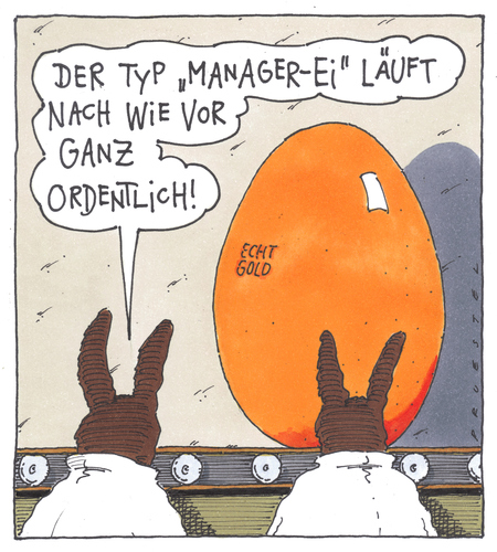 Cartoon: ei spezial (medium) by Andreas Prüstel tagged ostern,osterhase,eier,manager,boni,banken,banker,cartoon,karikatur,ostern,osterhase,eier,manager,boni,banken,banker,cartoon,karikatur