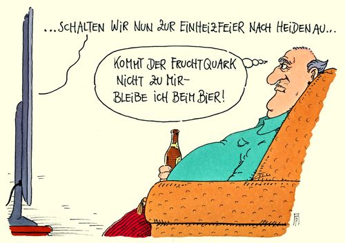 Cartoon: einheizfeier (medium) by Andreas Prüstel tagged deutsche,einheit,wiedervereinigung,ddr,brd,einheitsfeier,heidenau,fruchtquark,bier,mark,cartoon,karikatur,andreas,pruestel,deutsche,einheit,wiedervereinigung,ddr,brd,einheitsfeier,heidenau,fruchtquark,bier,mark,cartoon,karikatur,andreas,pruestel