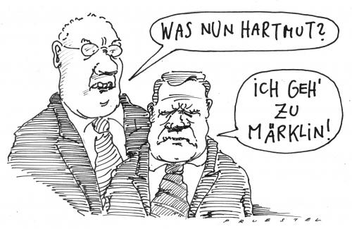 Cartoon: eisenbahner (medium) by Andreas Prüstel tagged mehdorn,deutsche,bahn,carton,cartoon,hartmut mehdorn,deutsche bahn,bahn,db,rücktritt,skandal,affäre,hartmut,mehdorn,deutsche