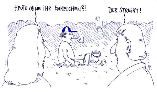 Cartoon: enkelchen (medium) by Andreas Prüstel tagged kita,streik,enkel,oma,cartoon,karikatur,andreas,pruestel,kita,streik,enkel,oma,cartoon,karikatur,andreas,pruestel