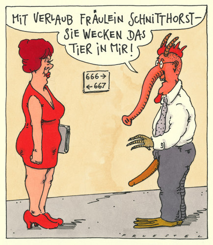 Cartoon: erweckung (medium) by Andreas Prüstel tagged erweckung,tierisch,trieb,urtrieb,erweckung,tierisch,trieb,urtrieb