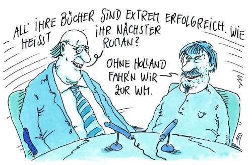 Cartoon: extrem erfolgreich (medium) by Andreas Prüstel tagged frankfurter,buchmesse,autor,schriftsteller,literat,roman,fußballweltmeisterschaft,holland,cartoon,karikatur,andreas,pruestel,frankfurter,buchmesse,autor,schriftsteller,literat,roman,fußballweltmeisterschaft,holland,cartoon,karikatur,andreas,pruestel