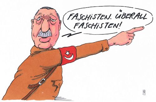 Cartoon: faschisten (medium) by Andreas Prüstel tagged türkei,erdogan,wahlkampf,präsidialsystem,deutschland,veranstaltungsverbote,faschismus,diktator,autokrat,cartoon,karikatur,andreas,pruestel,türkei,erdogan,wahlkampf,präsidialsystem,deutschland,veranstaltungsverbote,faschismus,diktator,autokrat,cartoon,karikatur,andreas,pruestel