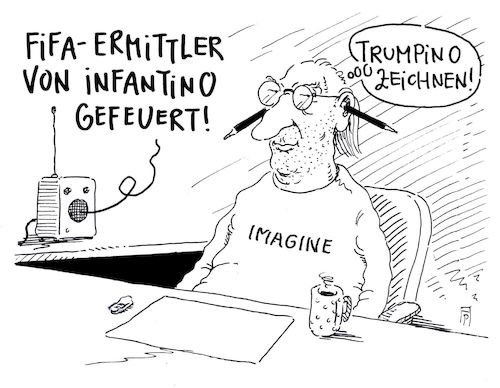 Cartoon: feuerungen (medium) by Andreas Prüstel tagged fifa,infantino,ethikkommission,trump,fbi,entlassung,cartoon,karikatur,andreas,pruestel,fifa,infantino,ethikkommission,trump,fbi,entlassung,cartoon,karikatur,andreas,pruestel