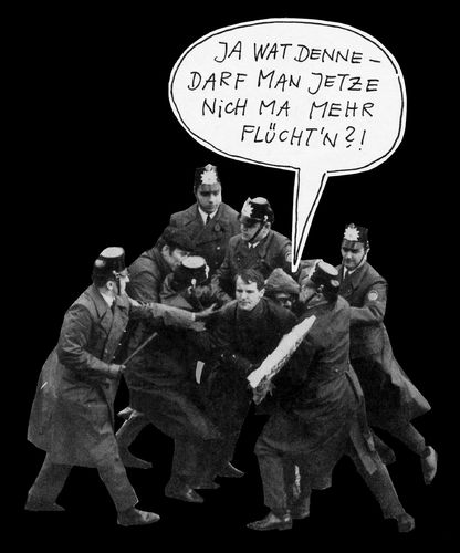 Cartoon: flüchten (medium) by Andreas Prüstel tagged flucht,flüchten,cartoon,collage,andreas,pruestel,flucht,flüchten,cartoon,collage,andreas,pruestel