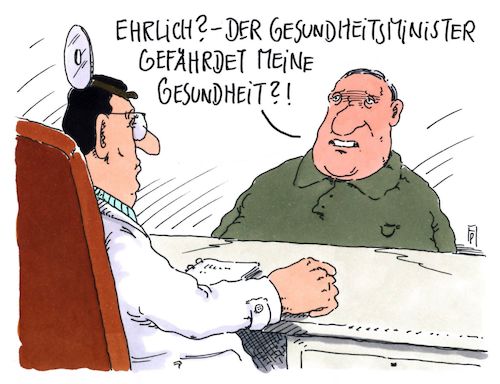 Cartoon: gefährder (medium) by Andreas Prüstel tagged gesundheitsminister,jens,spahn,äußerungen,ahnungslosigkeit,inkompetenz,arzt,patient,cartoon,karikatur,andreas,pruestel,gesundheitsminister,jens,spahn,äußerungen,ahnungslosigkeit,inkompetenz,arzt,patient,cartoon,karikatur,andreas,pruestel