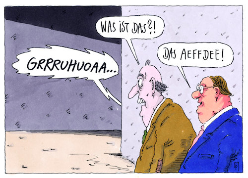 Cartoon: grrruhuoaa... (medium) by Andreas Prüstel tagged bundestagswahl,rechtspopulisten,rechtsradikale,afd,parteien,cartoon,karikatur,andreas,pruestel,bundestagswahl,rechtspopulisten,rechtsradikale,afd,parteien,cartoon,karikatur,andreas,pruestel