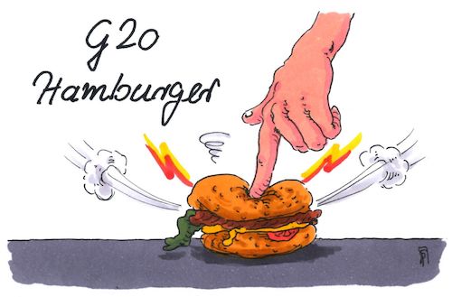 Cartoon: hamburger spezial (medium) by Andreas Prüstel tagged zwanzig,hamburg,auswirkungen,ergebnisse,hamburger,cartoon,karikatur,andreas,pruestel,zwanzig,hamburg,auswirkungen,ergebnisse,hamburger,cartoon,karikatur,andreas,pruestel