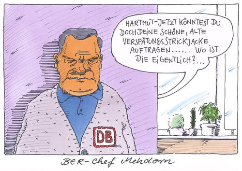 Cartoon: hartmut mehdorn (medium) by Andreas Prüstel tagged hartmut,mehdorn,ber,chef,flughafengesellschaft,berlin,brandenburg,deutsche,bahn,cartoon,karikatur,hartmut,mehdorn,ber,chef,flughafengesellschaft,berlin,brandenburg,deutsche,bahn,cartoon,karikatur