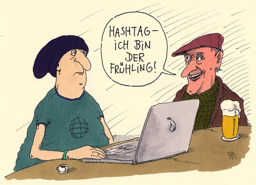 Cartoon: hashtag (medium) by Andreas Prüstel tagged hashtag,internet,spruch,cartoon,karikatur,andreas,pruestel,hashtag,internet,spruch,cartoon,karikatur,andreas,pruestel