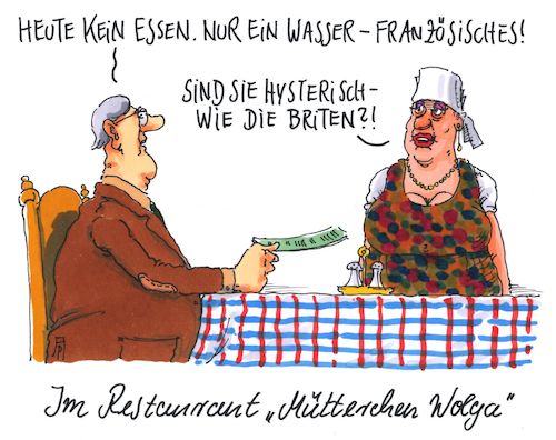 Cartoon: hysterisch (medium) by Andreas Prüstel tagged großbritannien,russland,mordanschlag,nervengift,reaktionen,diplomatie,cartoon,karikatur,andreas,pruestel,großbritannien,russland,mordanschlag,nervengift,reaktionen,diplomatie,cartoon,karikatur,andreas,pruestel